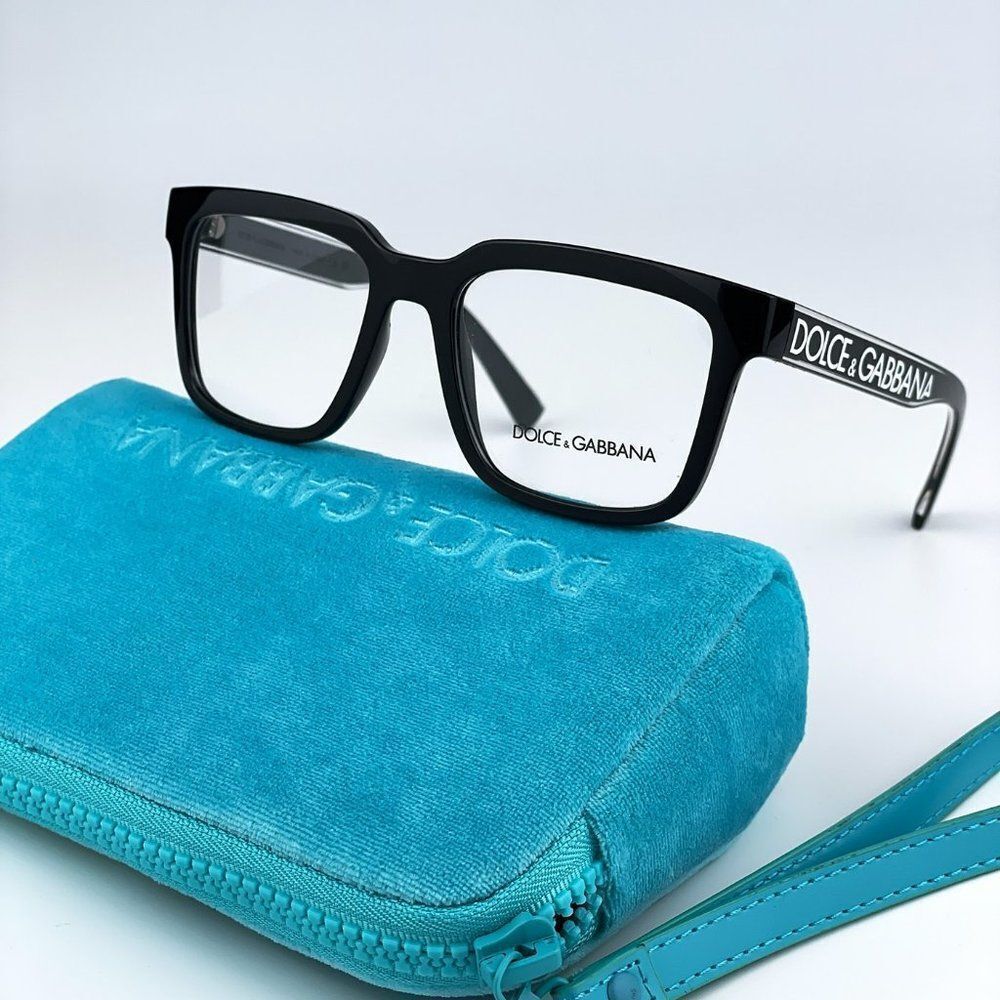 NEW D&G DG5101 501 Black Square Unisex Eyeglasses